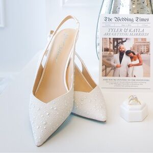 Ivory cute bridal shoes